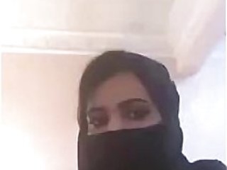 Arab Woman Flashing Boobs on Webcam