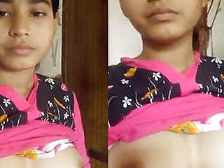 Indian colleen immediately bares Gonzo bosoms and fur covered pussy close up