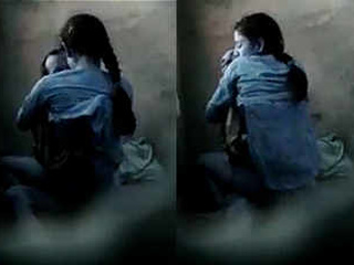 Desi chick walks with her uncle in a public place