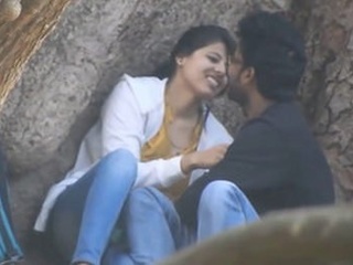 Nature paramours pamper in park fuck-fest