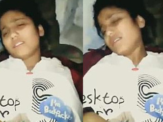 A youthful South Asian damsel delectations her beau with oral sex and sex