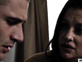 Old nymph seeks personal rendezvous with stepson Sovereign Syre in a family role-play plot