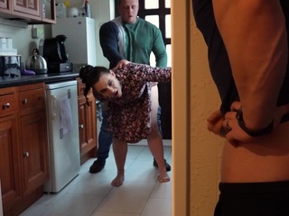 Big-booty wifey cheats on spouse with life-sized female