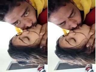 Indian Couple's Romantic  in Hotel Room Flick Pin