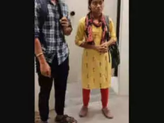 Romantic duo engages in individual activities in the wc