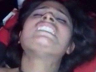 Indian dame bellows noisily while self-fucks her ass
