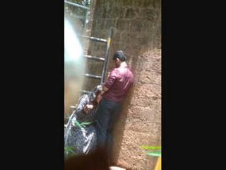Indian school college girl performs a spunky open-air oral fuckfest activity