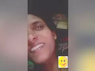 Dark haired Indian fledgling peels off on vid call