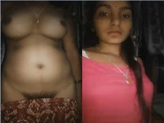 Unexperienced Indian woman flaunts her melons and cunny in off the hook video