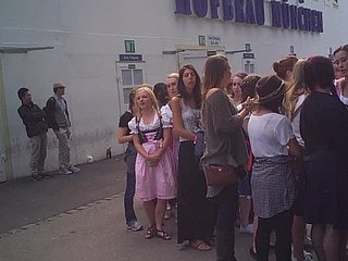 Pissing and cock have fun at a German festival