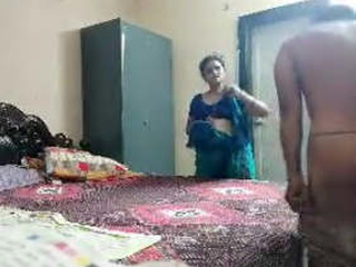 Punjabi aunty gets individual with her manager at their private residence
