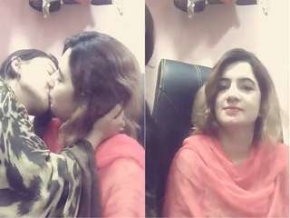 Exclusive vid of Indian lezzies smooching and rubbin' each other