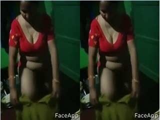 Desi bhabhi's private moments gripped on camera in clothes